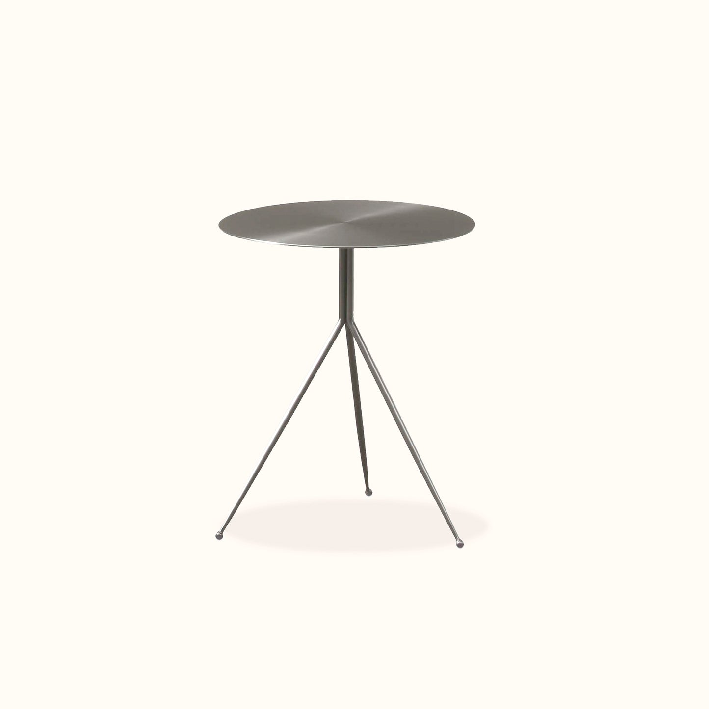 Noah side table / Stainless steel / Hair brushed silver