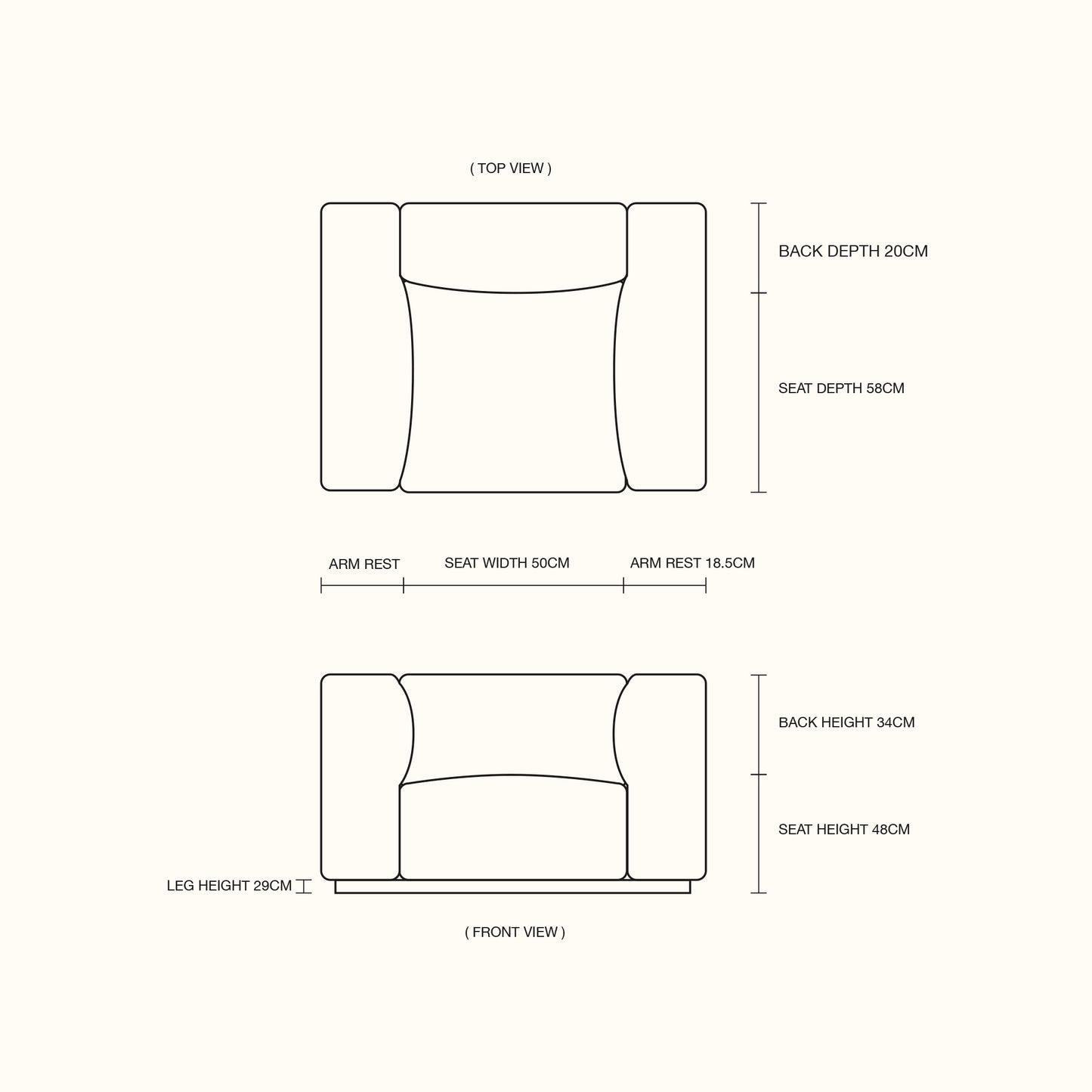 Gin-juice fabric armchair / Olive