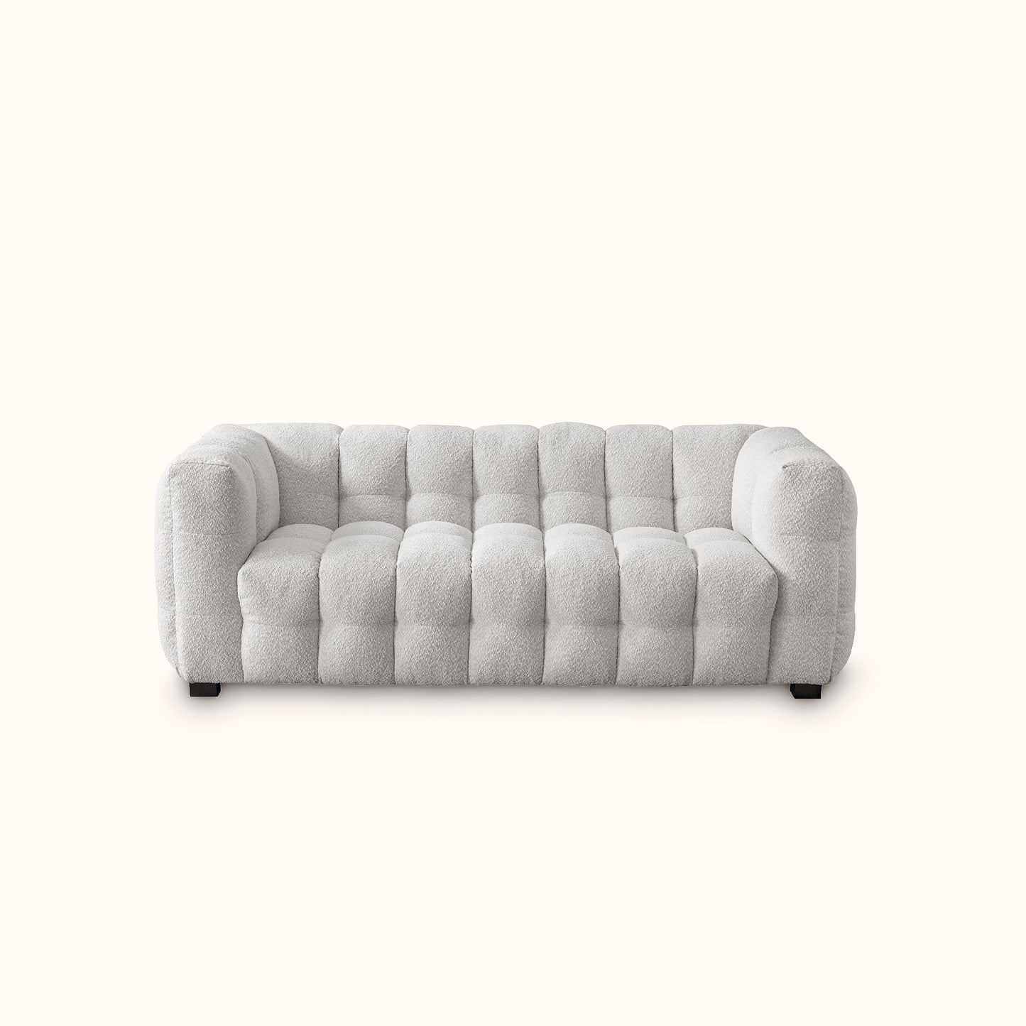 DSC fabric sofa / 3 seater / White