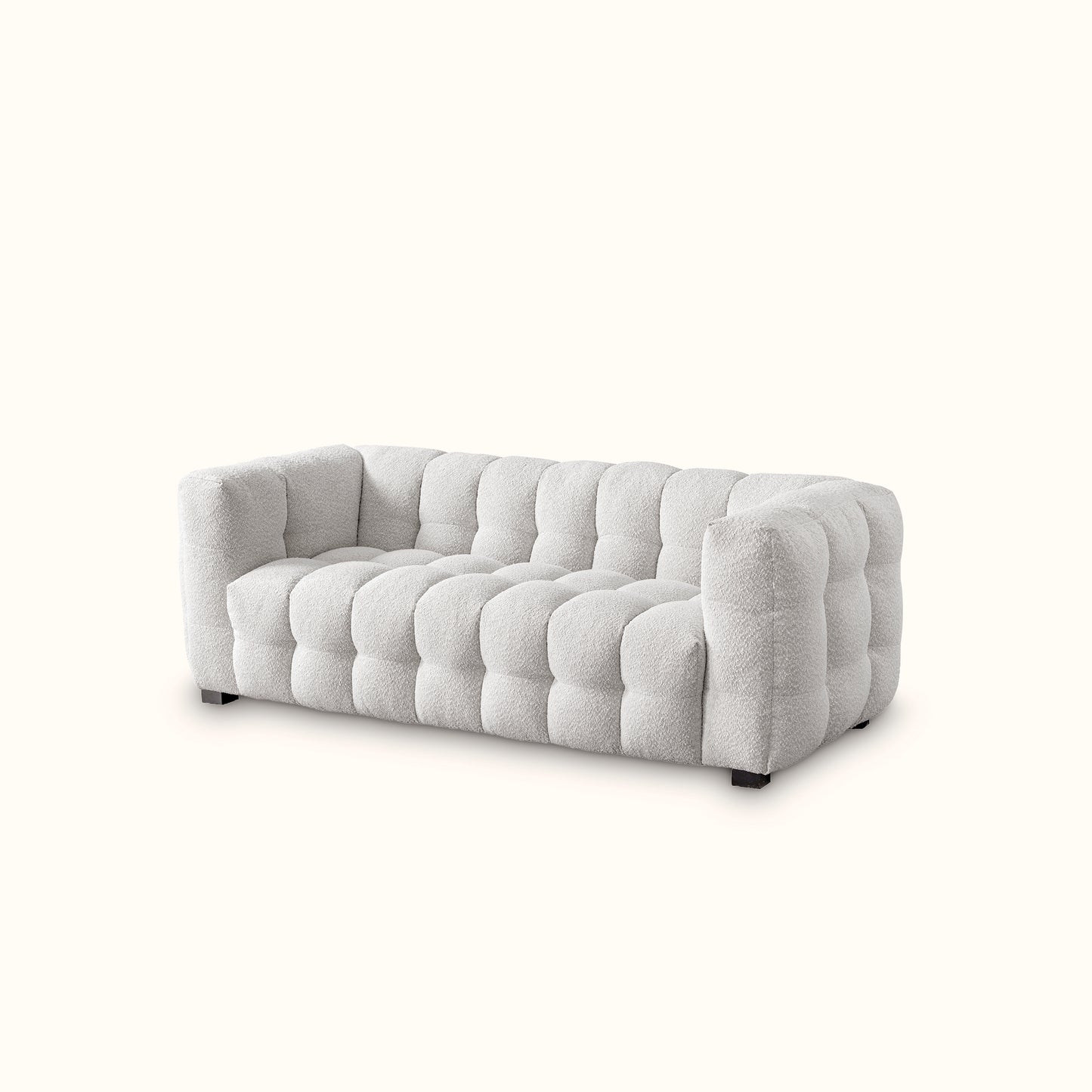 DSC fabric sofa / 3 seater / White