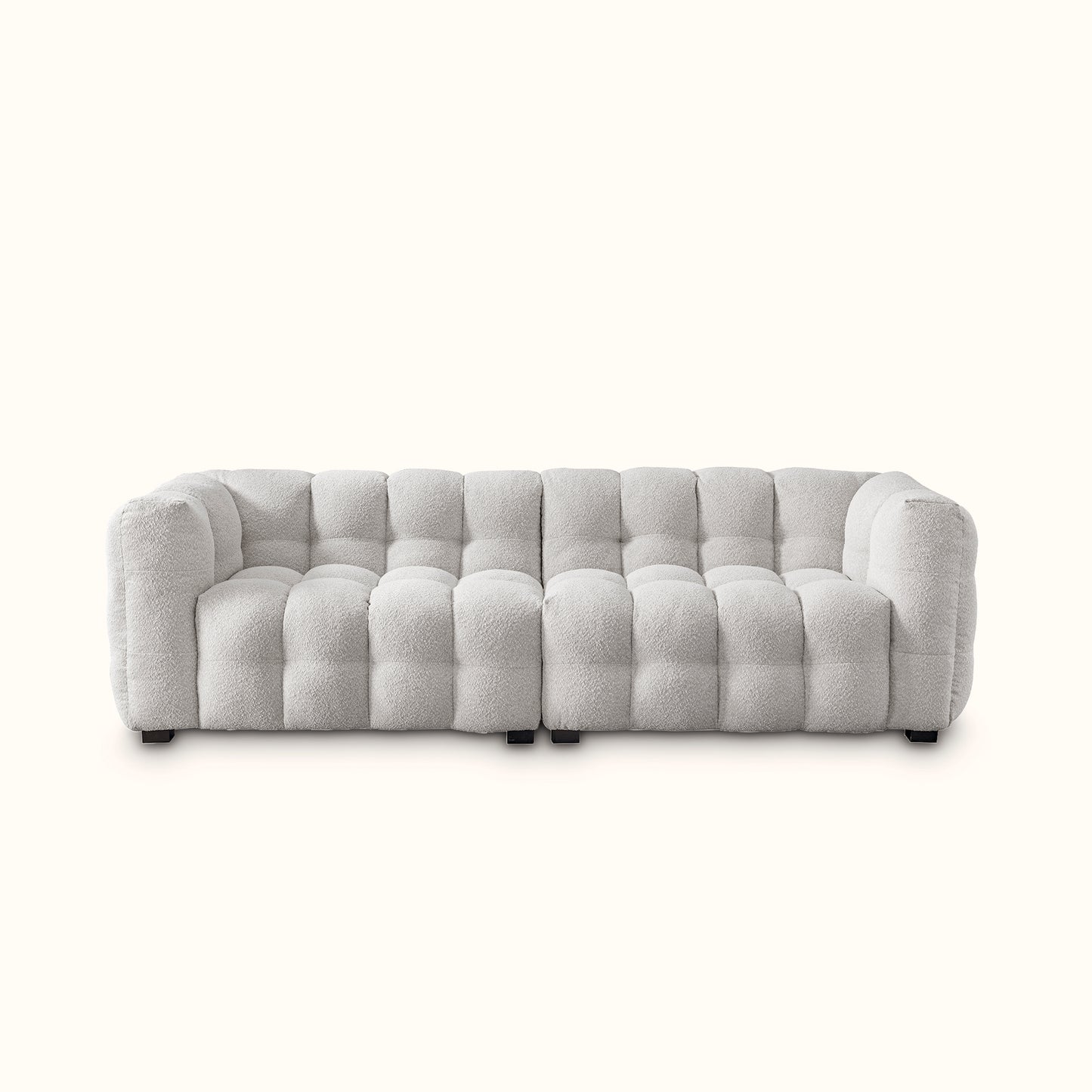 DSC fabric sofa / 4 seater / White