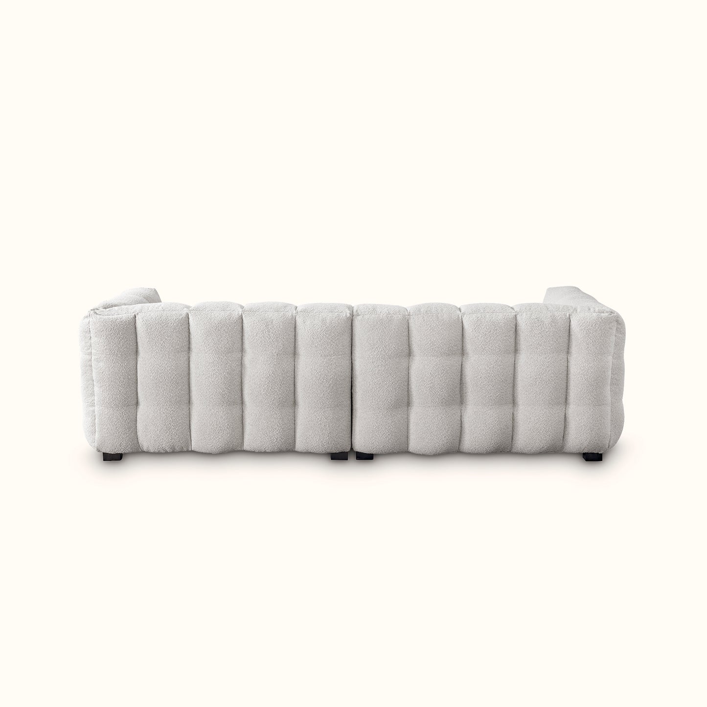 DSC fabric sofa / 4 seater / White