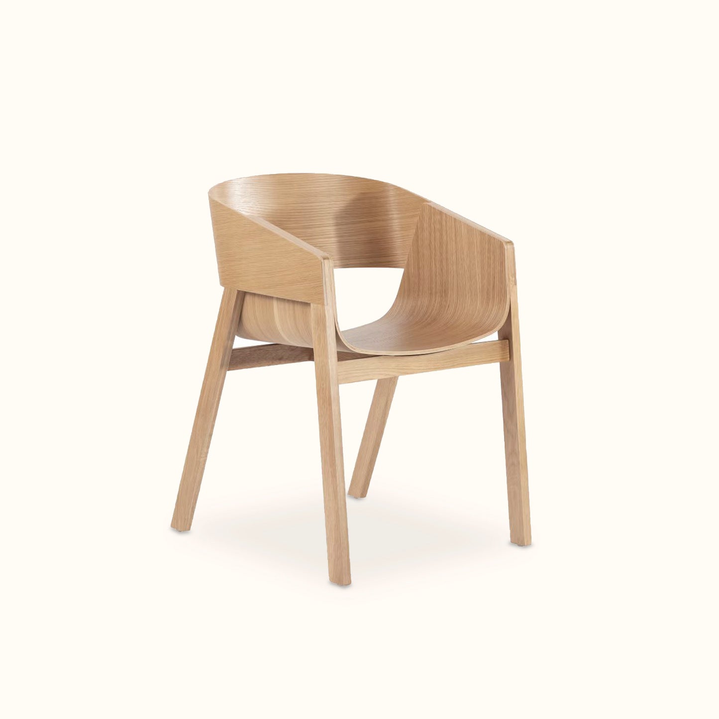 Dom dining chair / Oat solid wood / Natural colour
