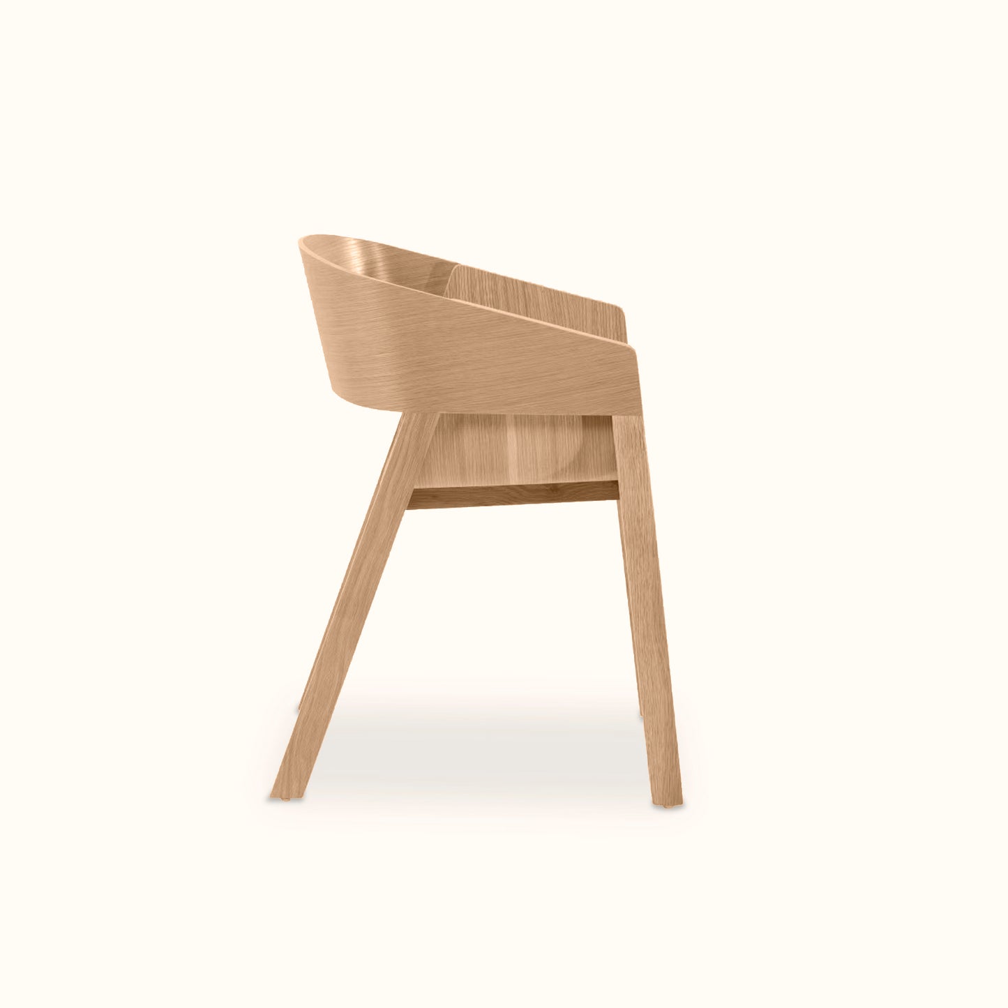 Dom dining chair / Oat solid wood / Natural colour