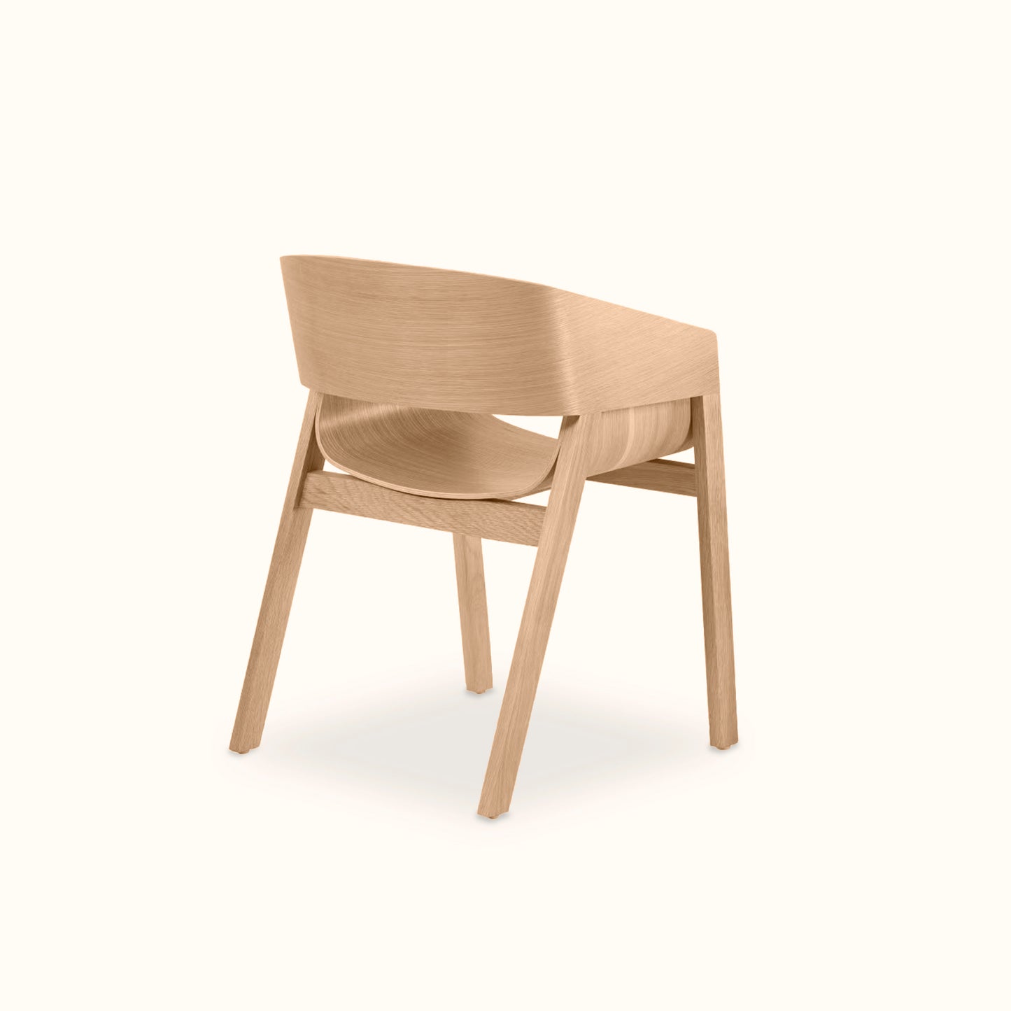Dom dining chair / Oat solid wood / Natural colour