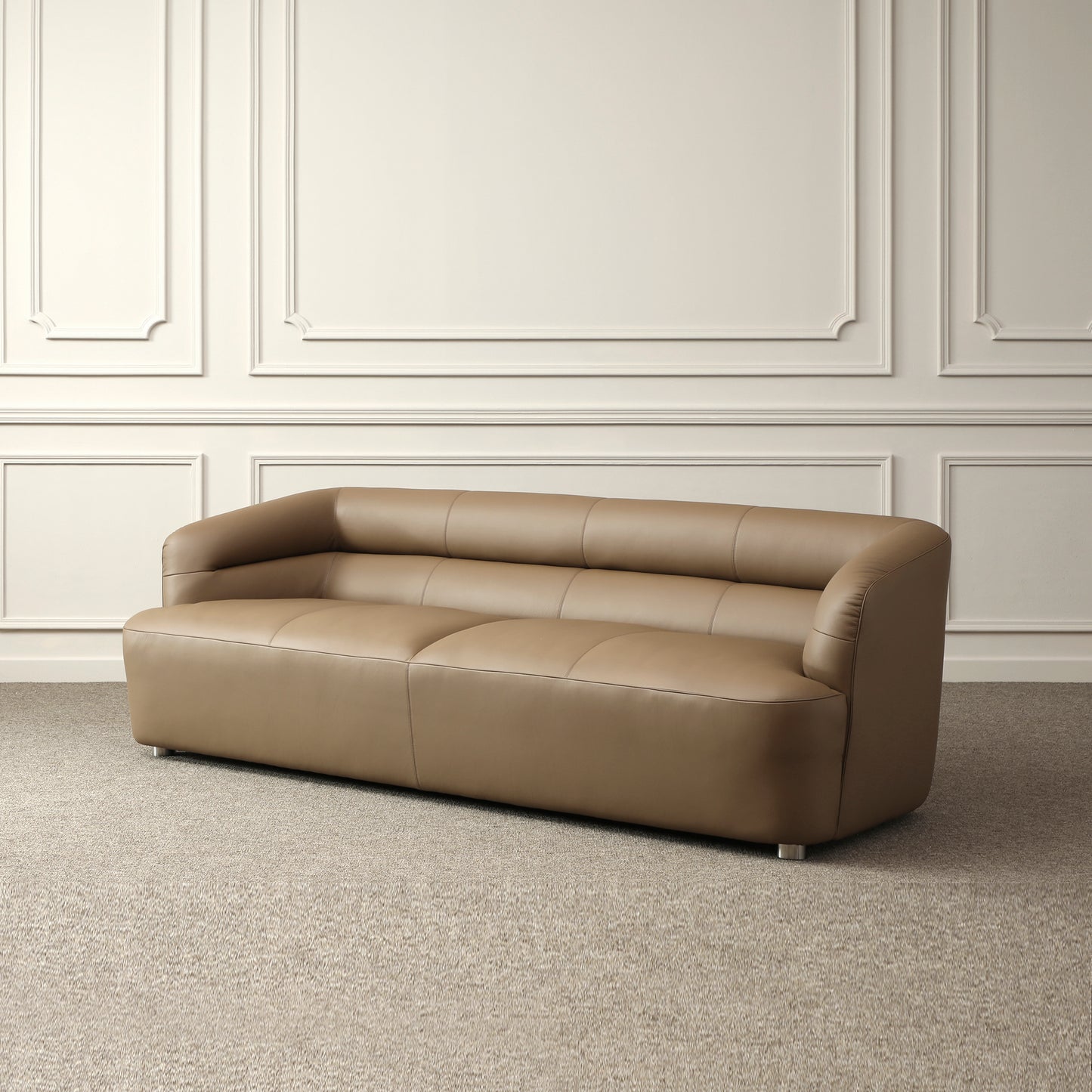 Zuma genuine leather sofa / 3 seater / Hazel