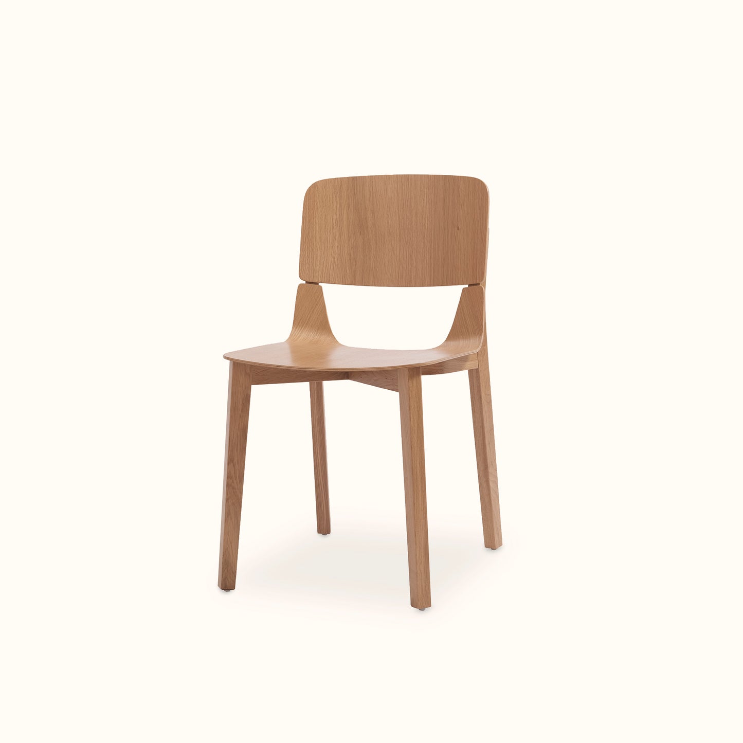 Meiji dining table set / Oat solid wood table + 4 chair / Natural colour