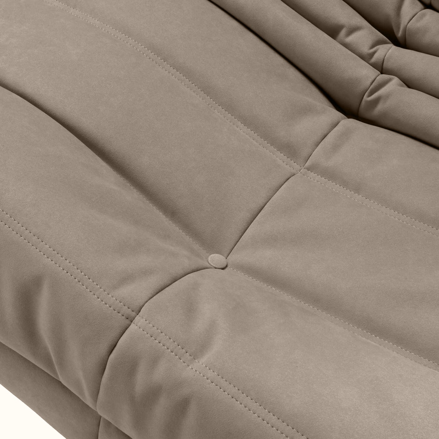 Croissant fabric sofa / 3 seater / Stone