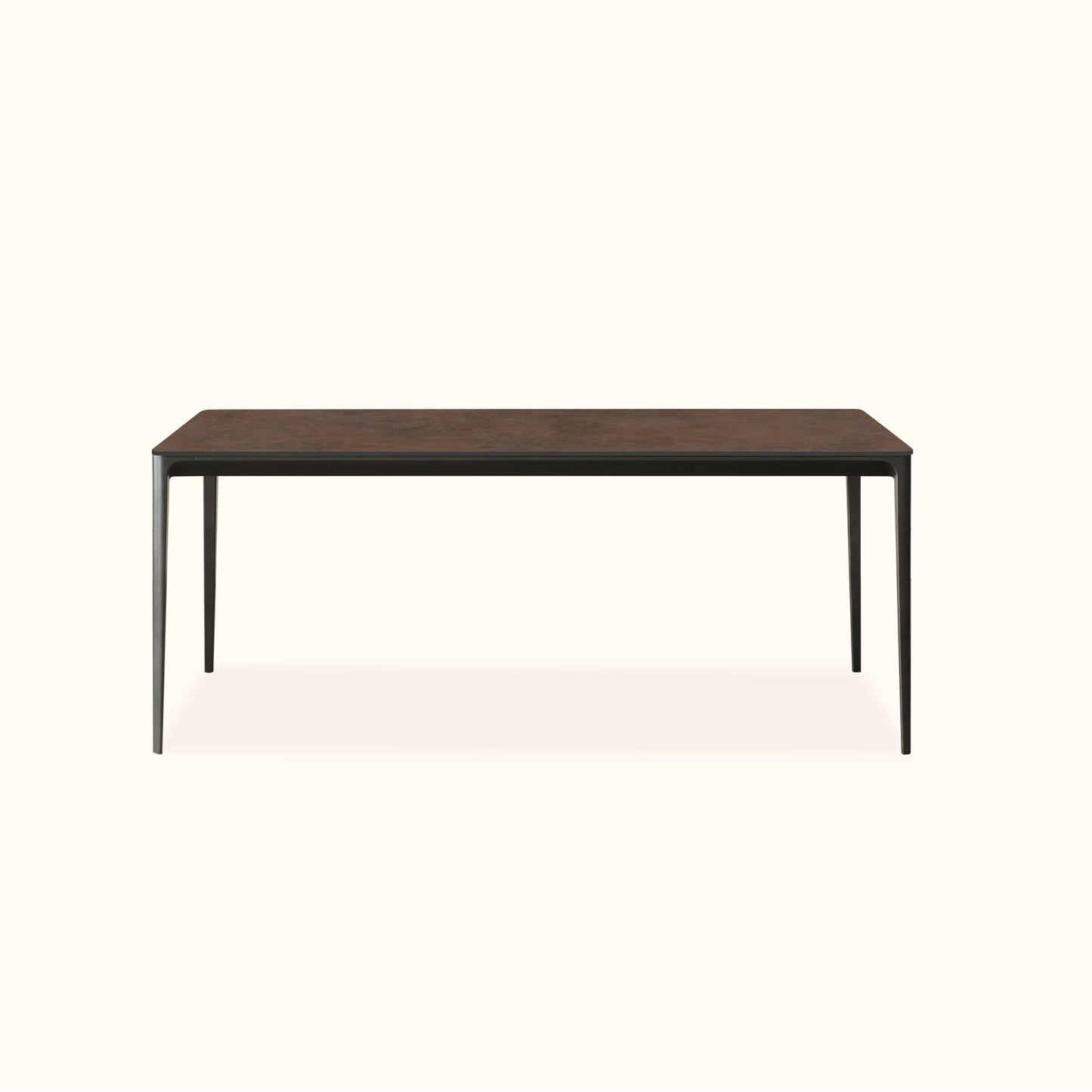 Jones ceramic dining table / Matt finished brown stone texture