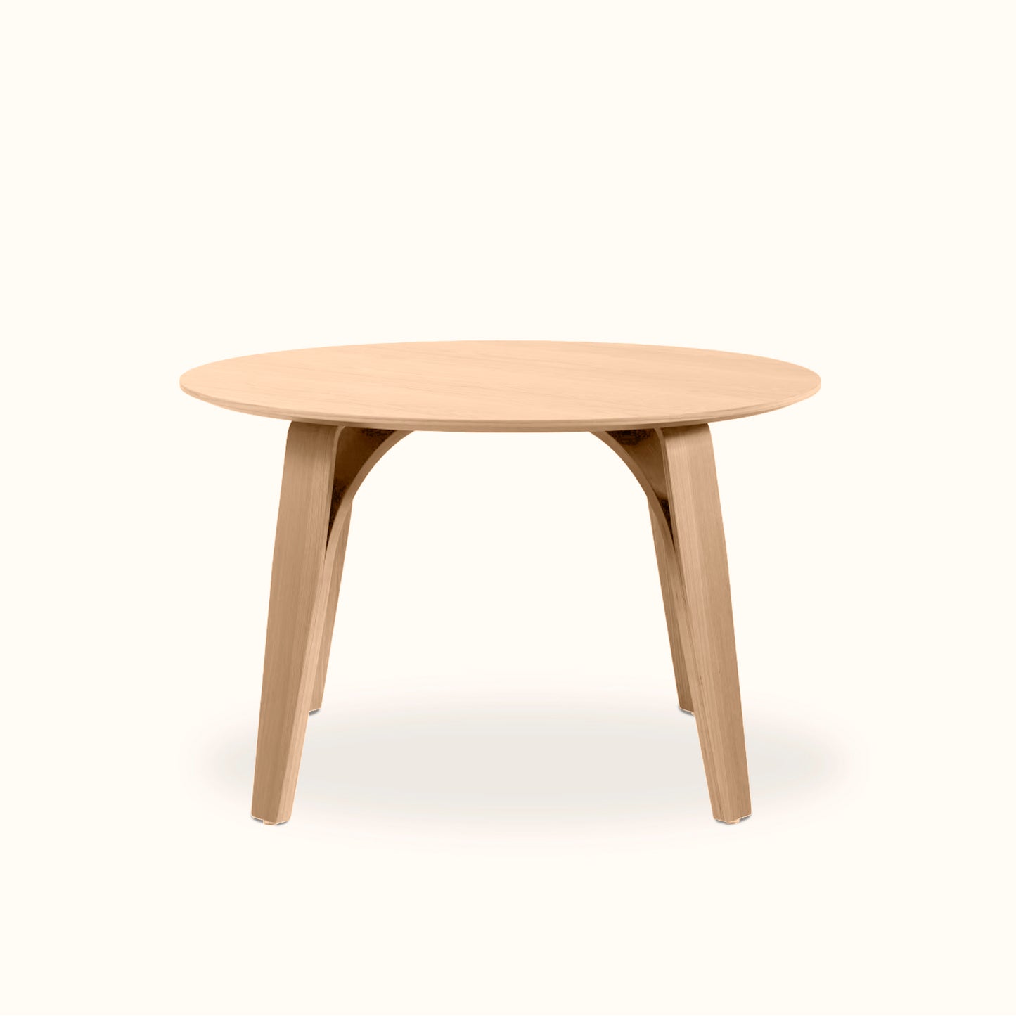 Meiji round dining table / Oat plywood / Natural colour