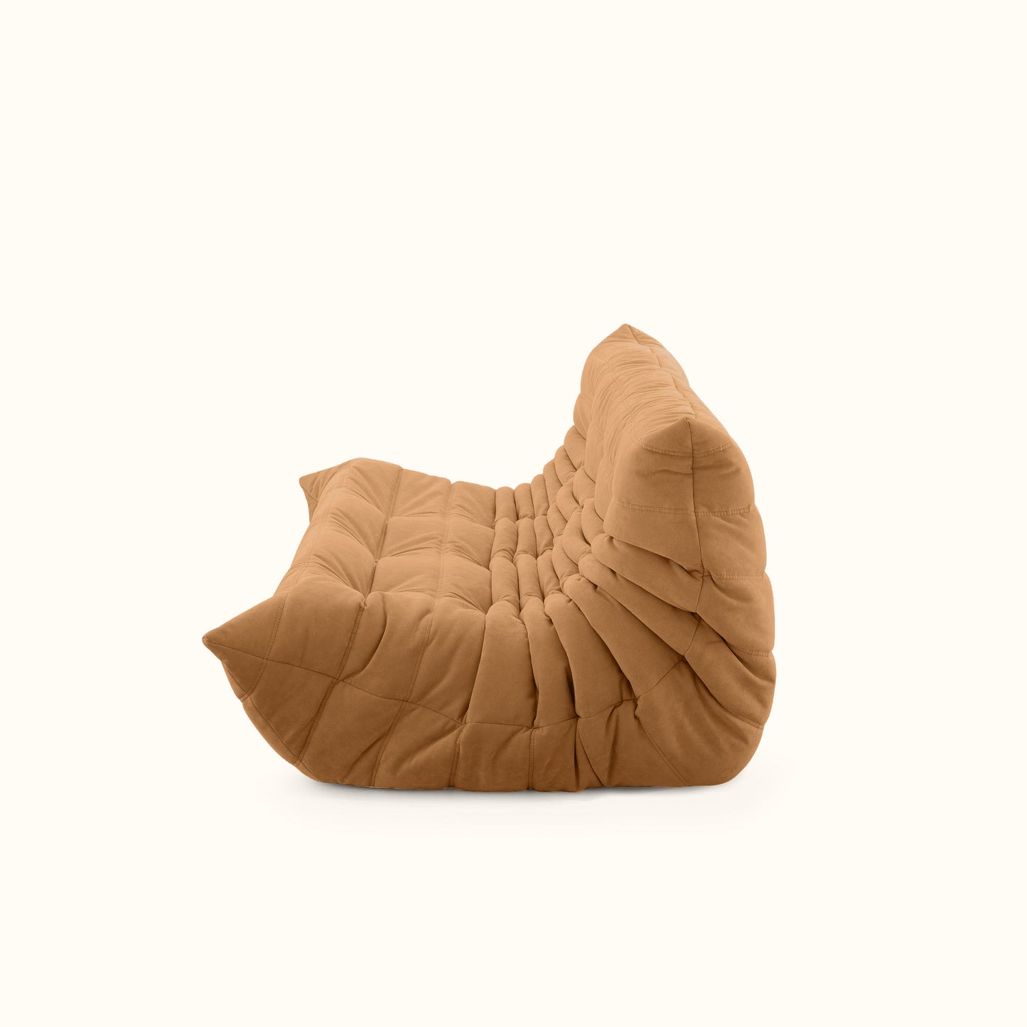 Croissant fabric sofa / 3 seater / Sand