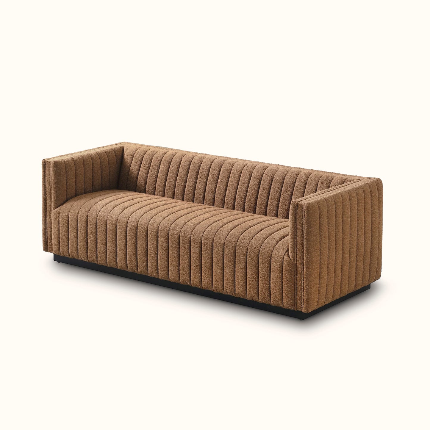 Clover fabric sofa / 3 seater / Brown