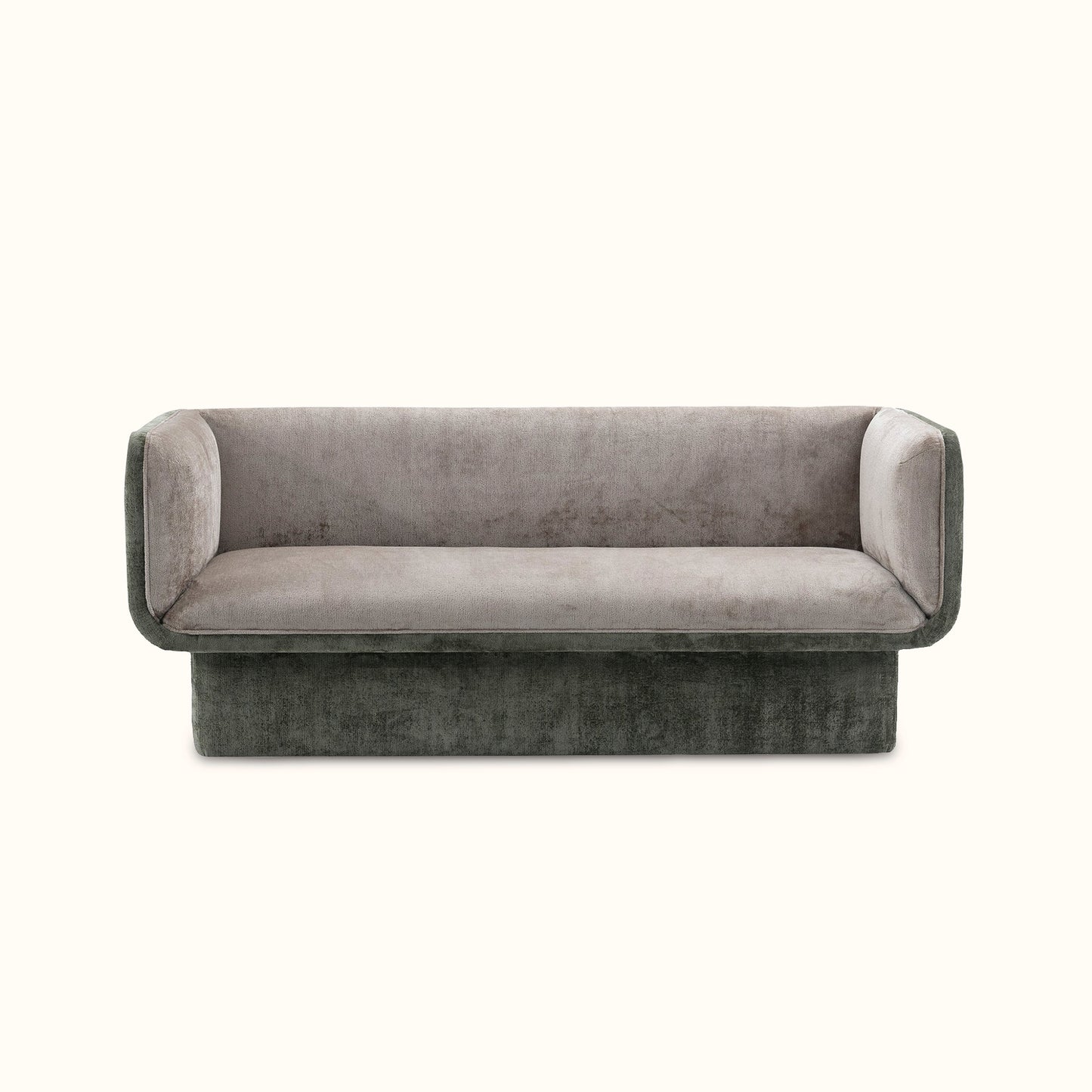 Gin-juice fabric sofa / 3 seater / Olive