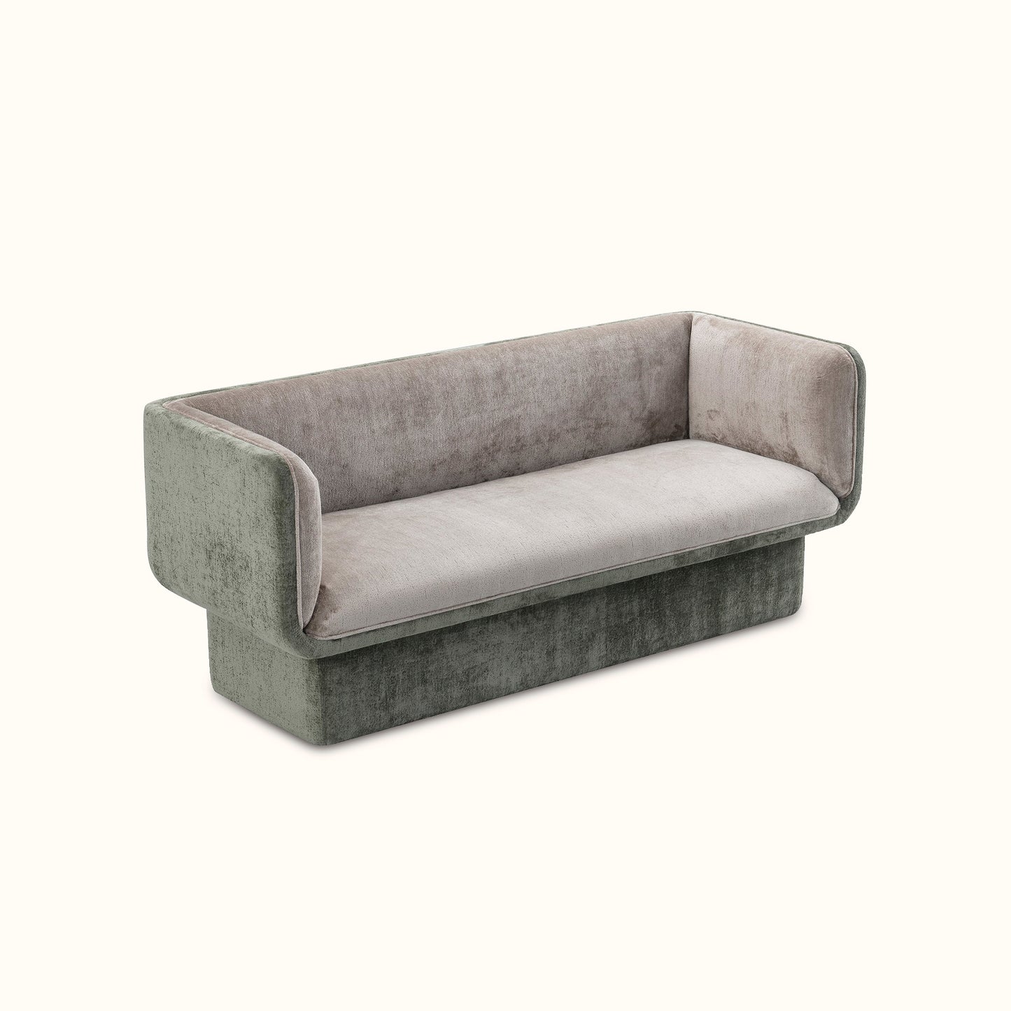 Gin-juice fabric sofa / 3 seater / Olive