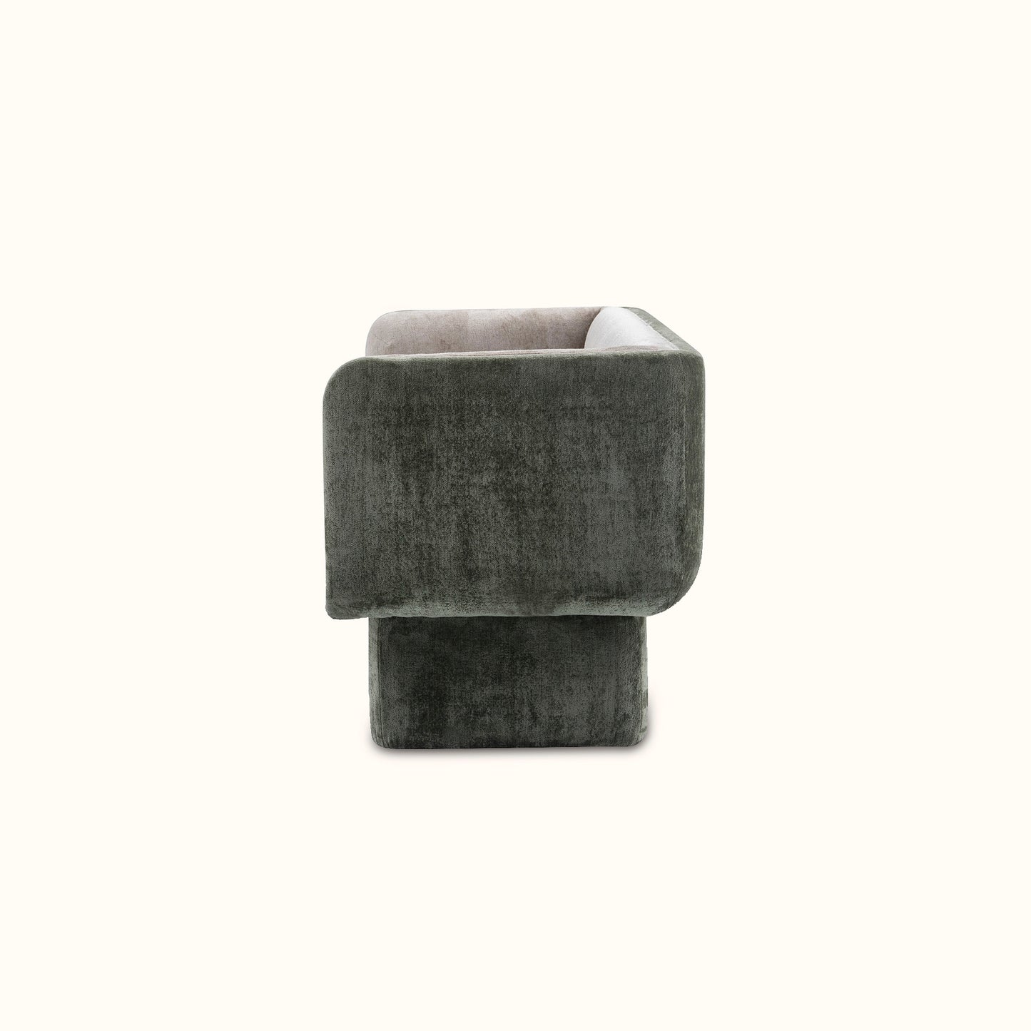 Gin-juice fabric sofa / 3 seater / Olive