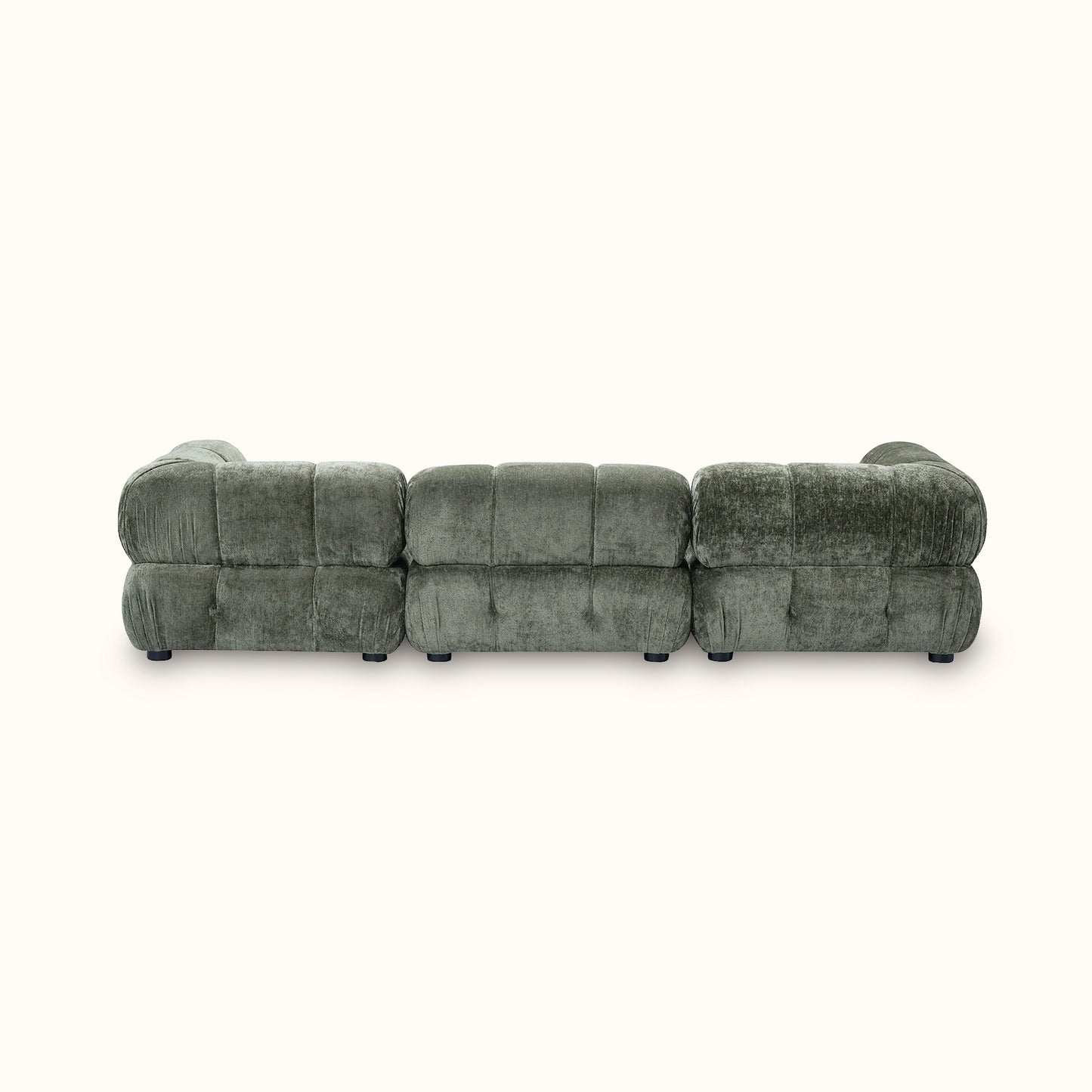 Kamikaze / Fabric sofa / 3 seater / Olive