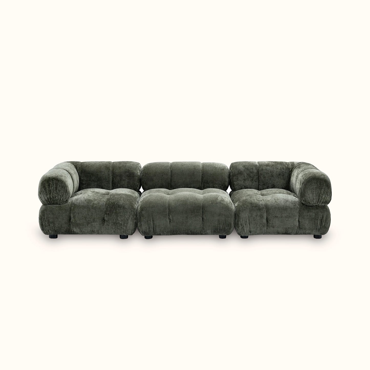 Kamikaze / Fabric sofa / 3 seater / Olive