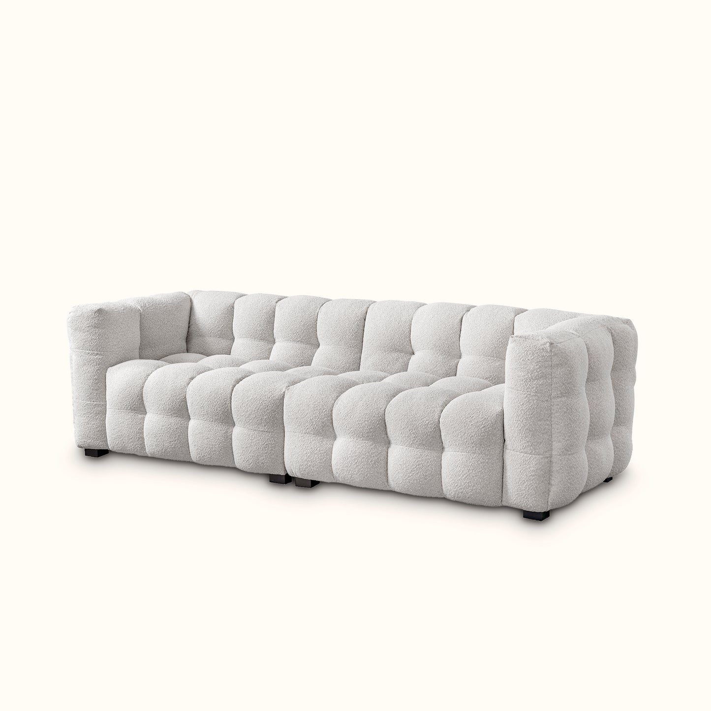 DSC fabric sofa / 4 seater / White