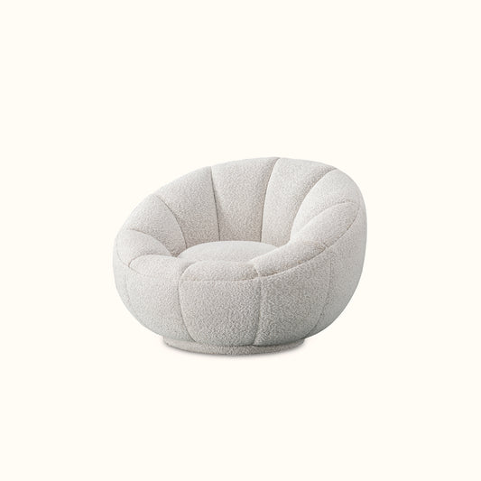 Accent lounge chair / Fabric / White