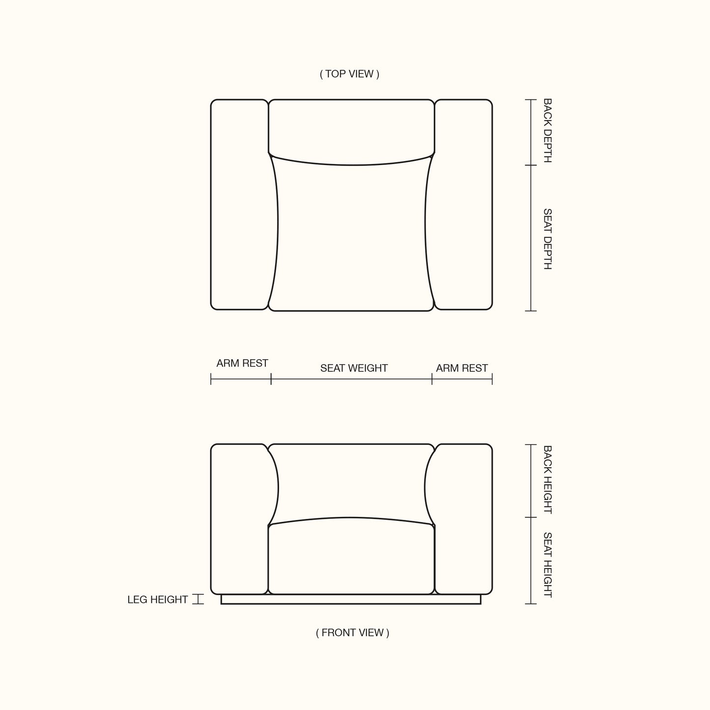 Fizz fabric armchair / Cream / Stainless steel base
