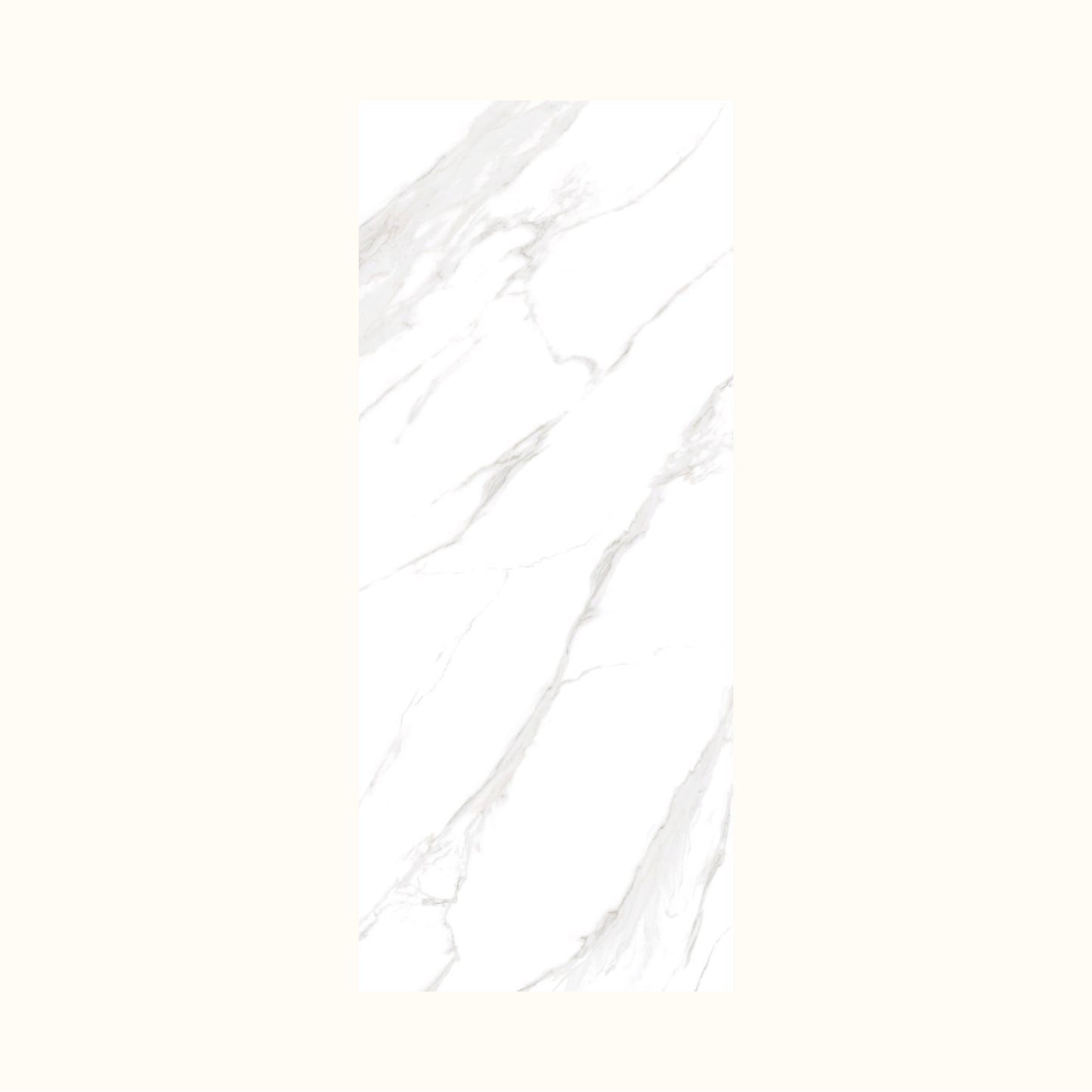 Jones ceramic dining table / Matt finish white & grey lines