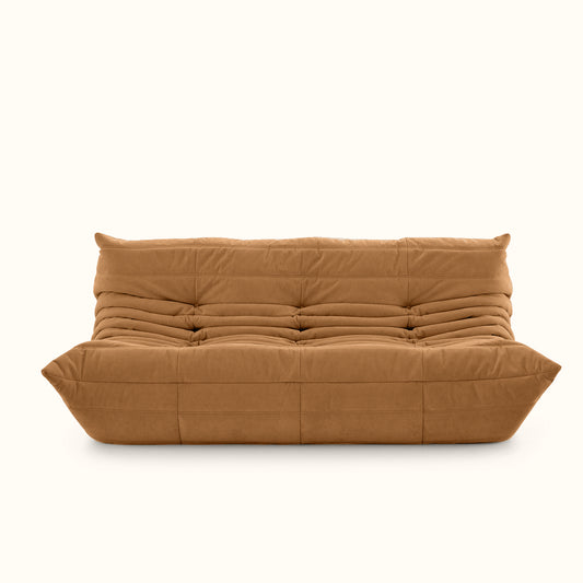 Croissant fabric sofa / 3 seater / Sand