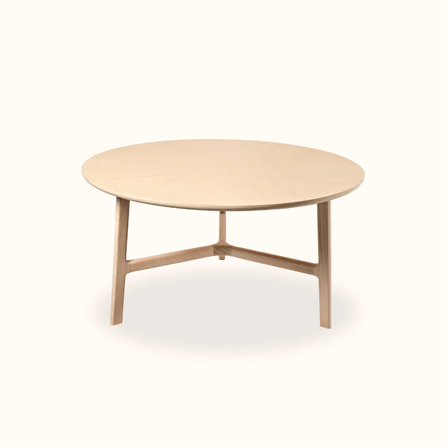 Twins round coffee table / Ash solid wood / Natural