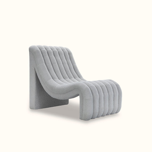 Chichi fabric lounge chair / Light grey